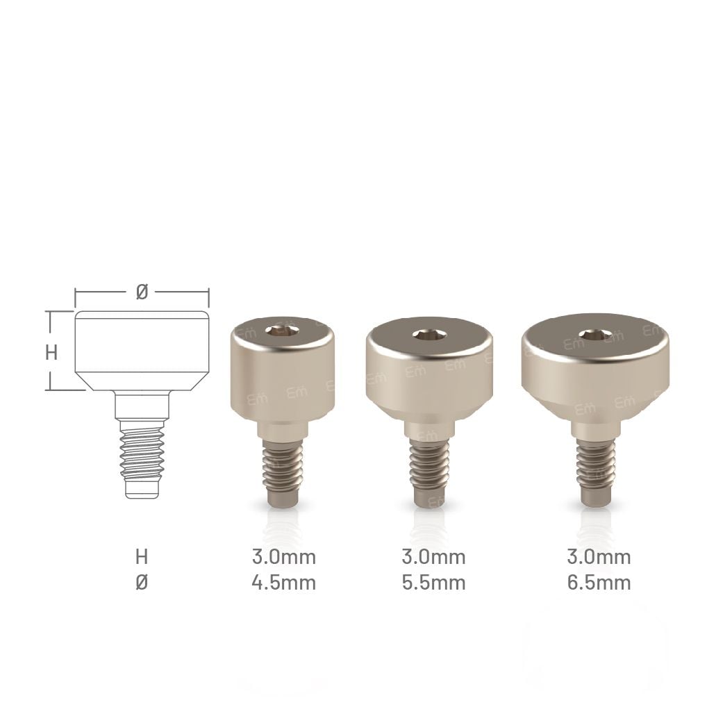 Healing Abutment / Cap H.3mm compatible with ZimVie® TSV® Ø4.7 IH