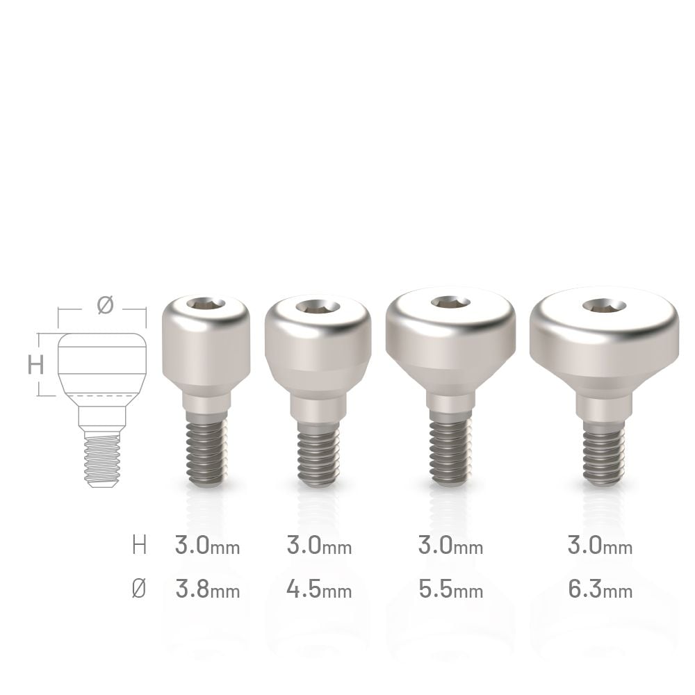 Healing Abutment / Cap H.3mm compatible with Zimmer Biomet® TSX