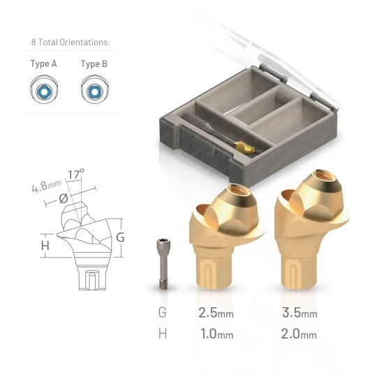 17° Angled Clicq™ Multi-Unit Abutment for Straumann® Type A